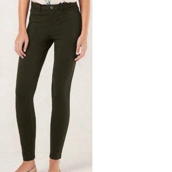 Womens Leggings Pants 18 Peat Curve Hugging Elastic Waist Ankle Lauren Conrad - Picture 1 of 5